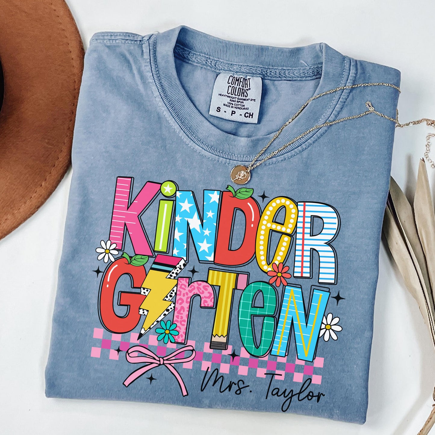Comfort Colors Teacher Shirt, Kindergarten Teacher Shirt, Kindergarten Shirt, Back to School Shirt, Custom Teacher Appreciation Tee