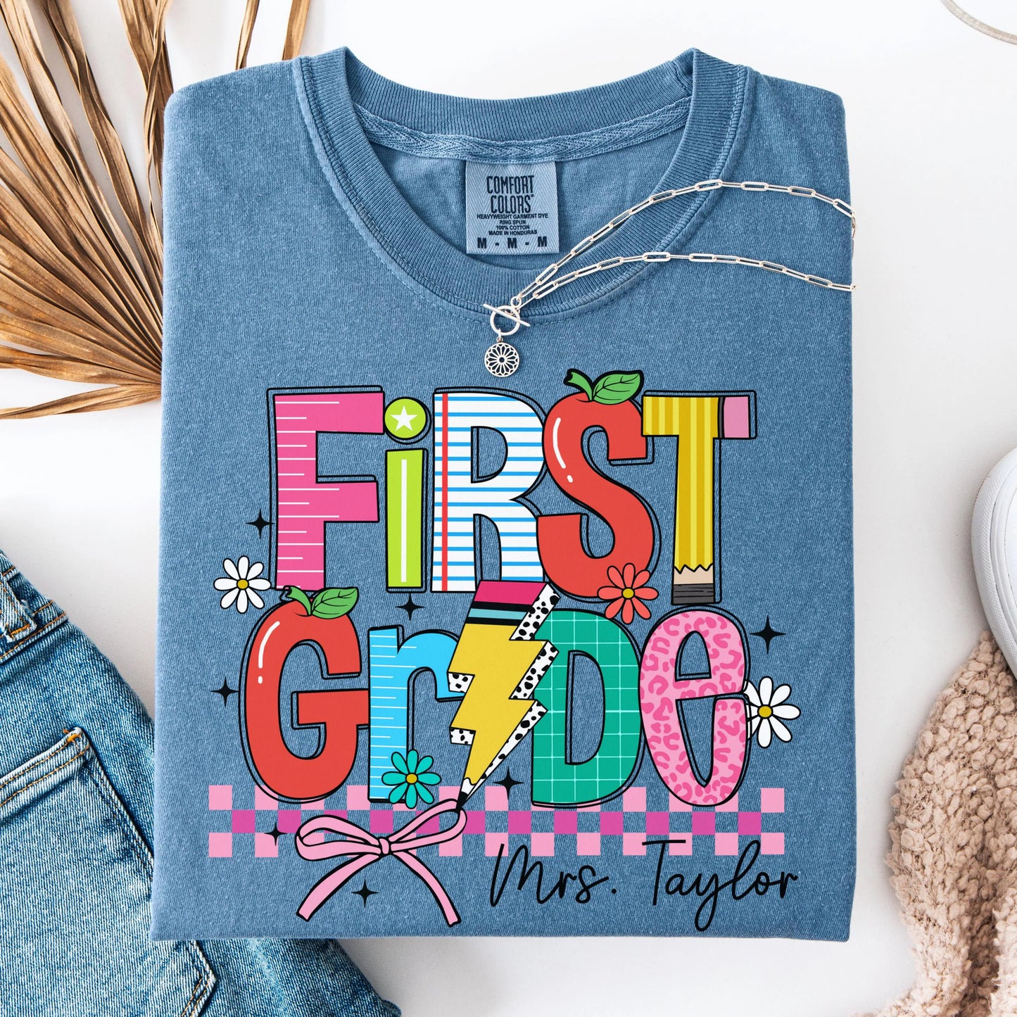 Comfort Colors Teacher Shirt, First Grade Teacher Shirt, 1st Grade Teacher Shirt, 1st Grade Teacher Tee, Back to School Shirt, Teacher Tee