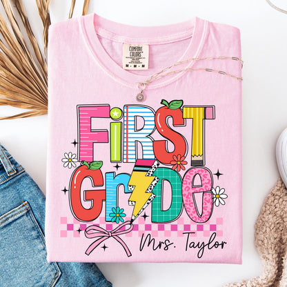Comfort Colors Teacher Shirt, First Grade Teacher Shirt, 1st Grade Teacher Shirt, 1st Grade Teacher Tee, Back to School Shirt, Teacher Tee