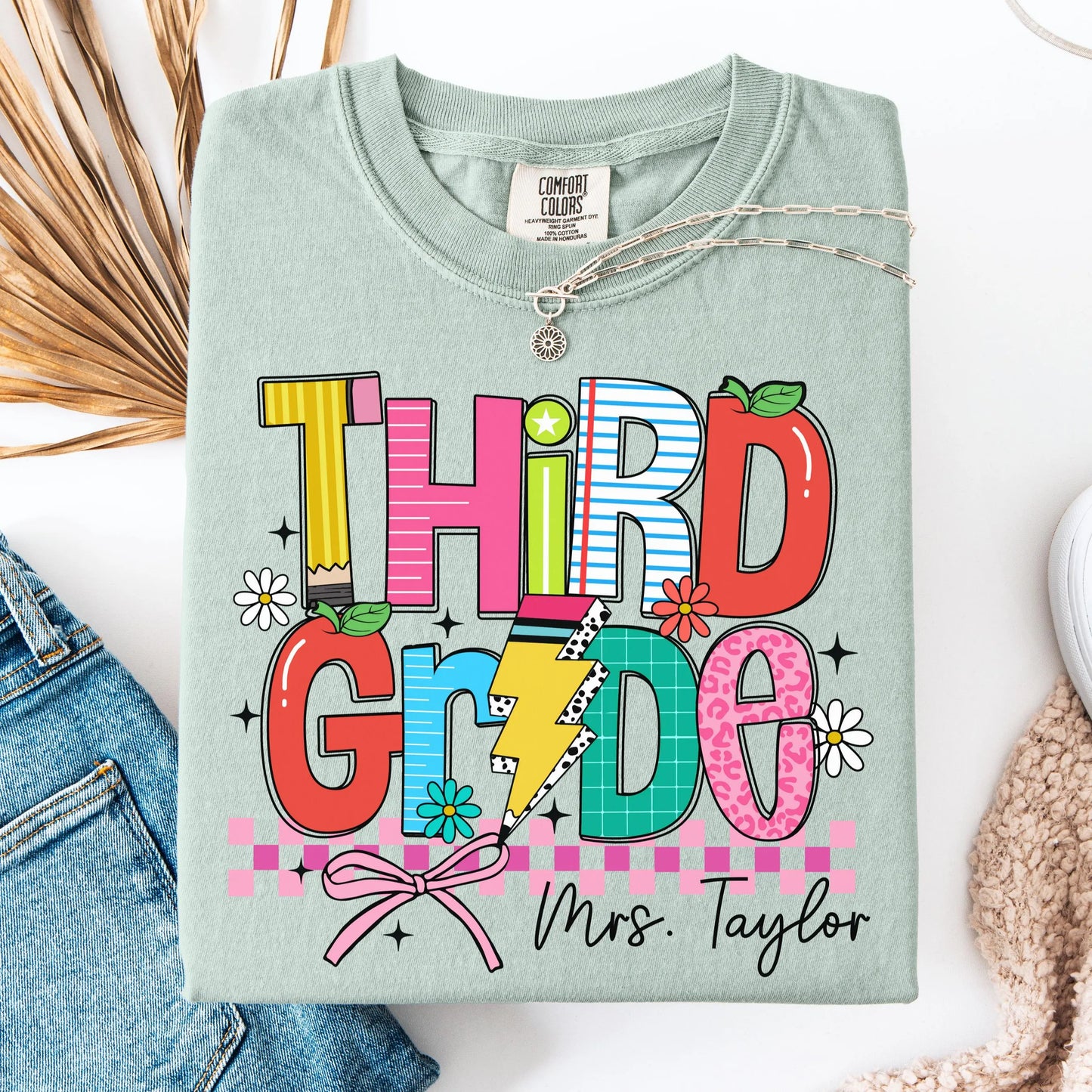 Comfort Colors Teacher Shirt, Third Grade Teacher Shirt, 3rd Grade Teacher Shirt, 3rd Grade Teacher Tee, Back to School Shirt, Teacher Tee