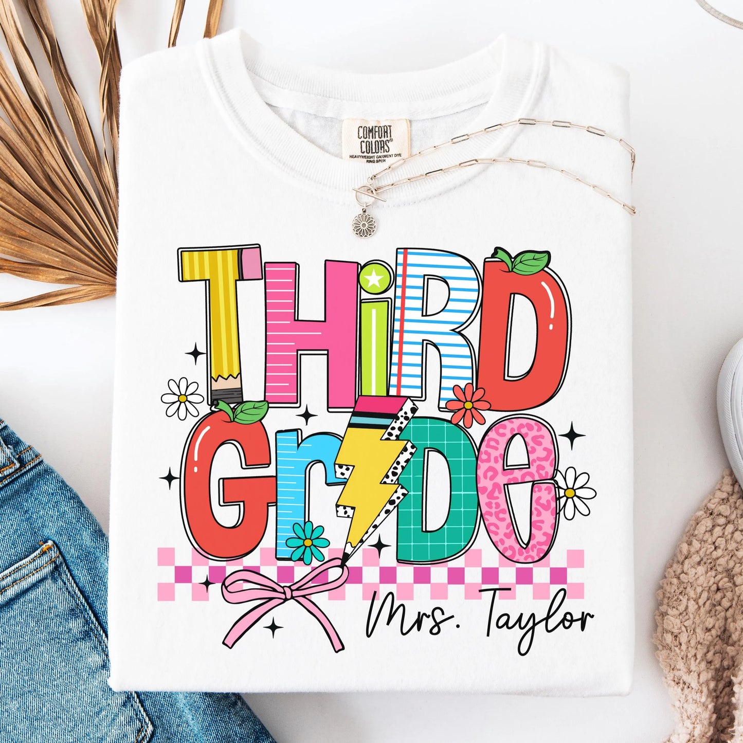Comfort Colors Teacher Shirt, Third Grade Teacher Shirt, 3rd Grade Teacher Shirt, 3rd Grade Teacher Tee, Back to School Shirt, Teacher Tee