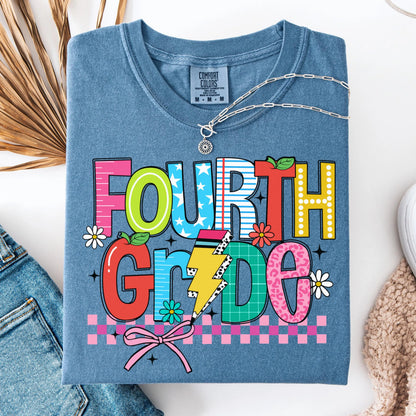Comfort Colors Teacher Shirt, Fourth Grade Teacher Shirt, 4th Grade Teacher Shirt, Back to School Shirt, Custom Teacher Appreciation Tee