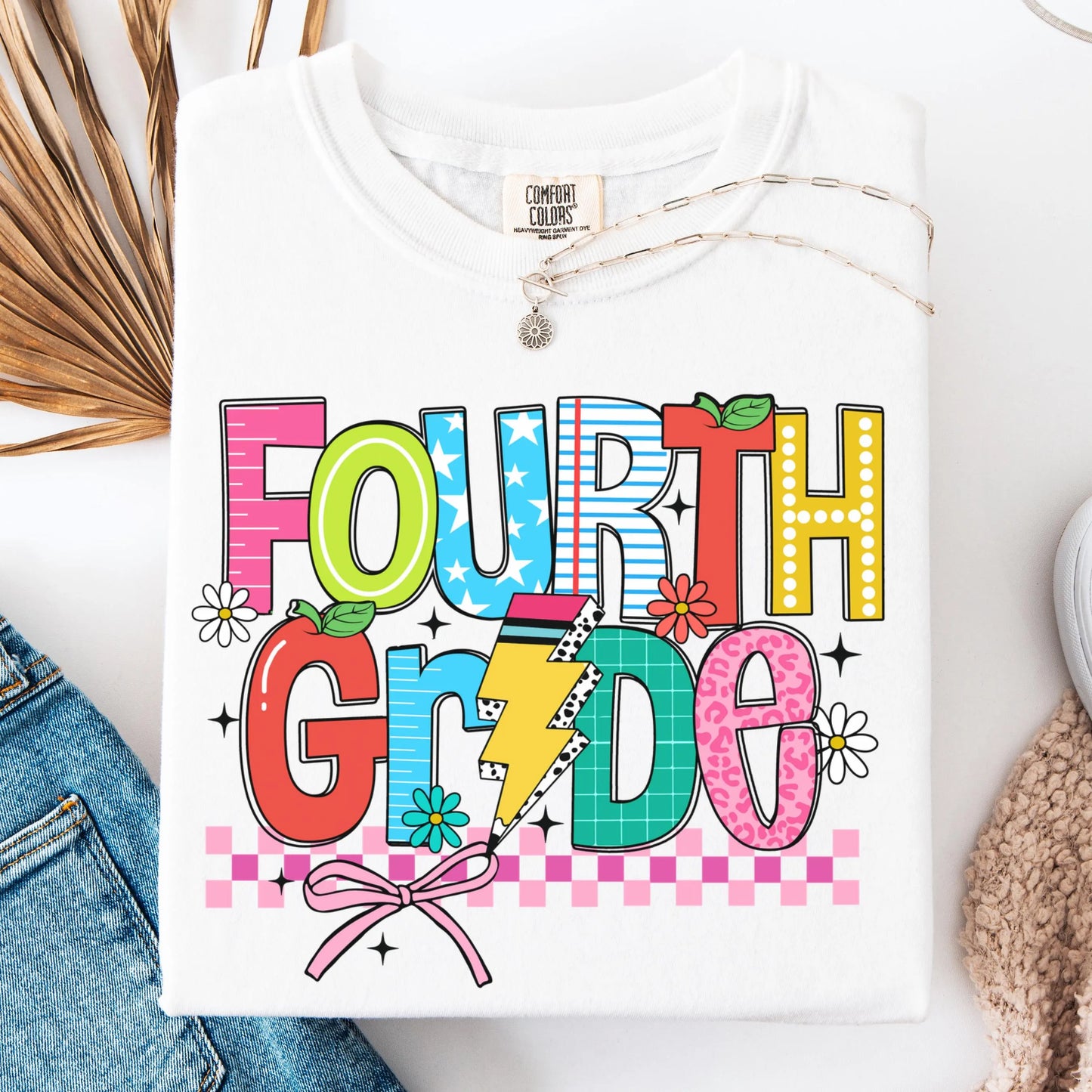 Comfort Colors Teacher Shirt, Fourth Grade Teacher Shirt, 4th Grade Teacher Shirt, Back to School Shirt, Custom Teacher Appreciation Tee