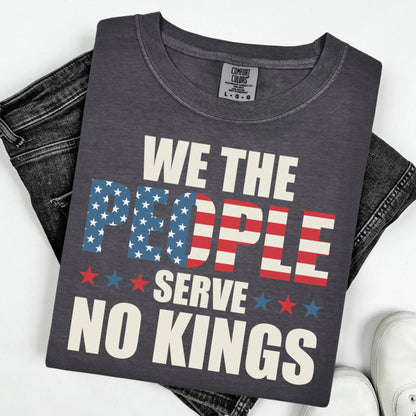 Comfort Colors No Kings in America Shirt, No Kings Shirt, Political T-Shirt, Patriotic Shirt, Lady Liberty Shirt, Social Justice Shirt