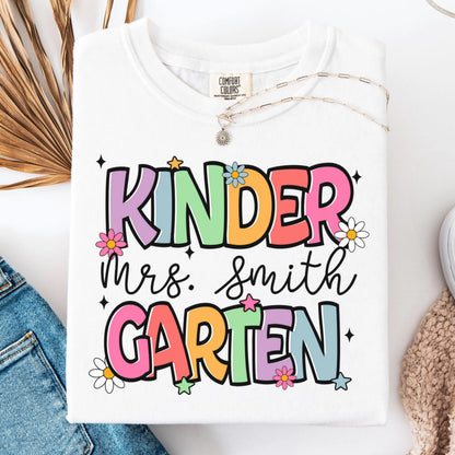 Comfort Colors Teacher Shirt, Kindergarten Teacher Shirt, Kindergarten Shirt, Back to School Shirt, Custom Teacher Appreciation Tee