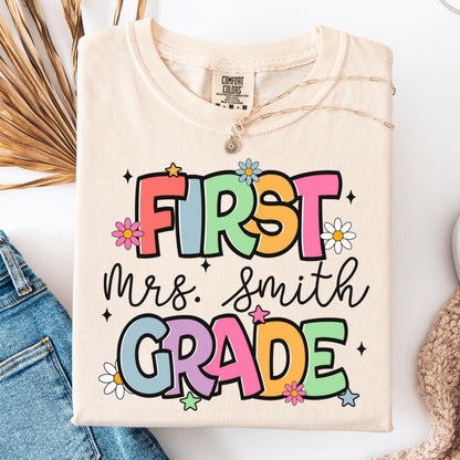Comfort Colors Teacher Shirt, First Grade Teacher Shirt, 1st Grade Teacher Shirt, 1st Grade Teacher Tee, Back to School Shirt, Teacher Tee