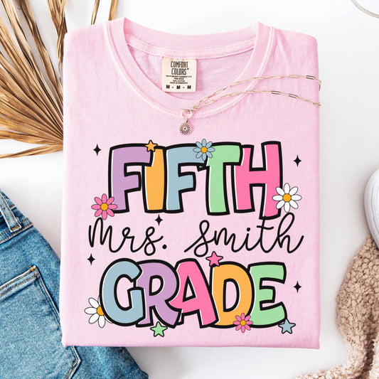 Comfort Colors Teacher Shirt, Fifth Grade Teacher Shirt, 5th Grade Teacher Shirt, 5th Grade Teacher Tee, Back to School Shirt, Teacher Tee