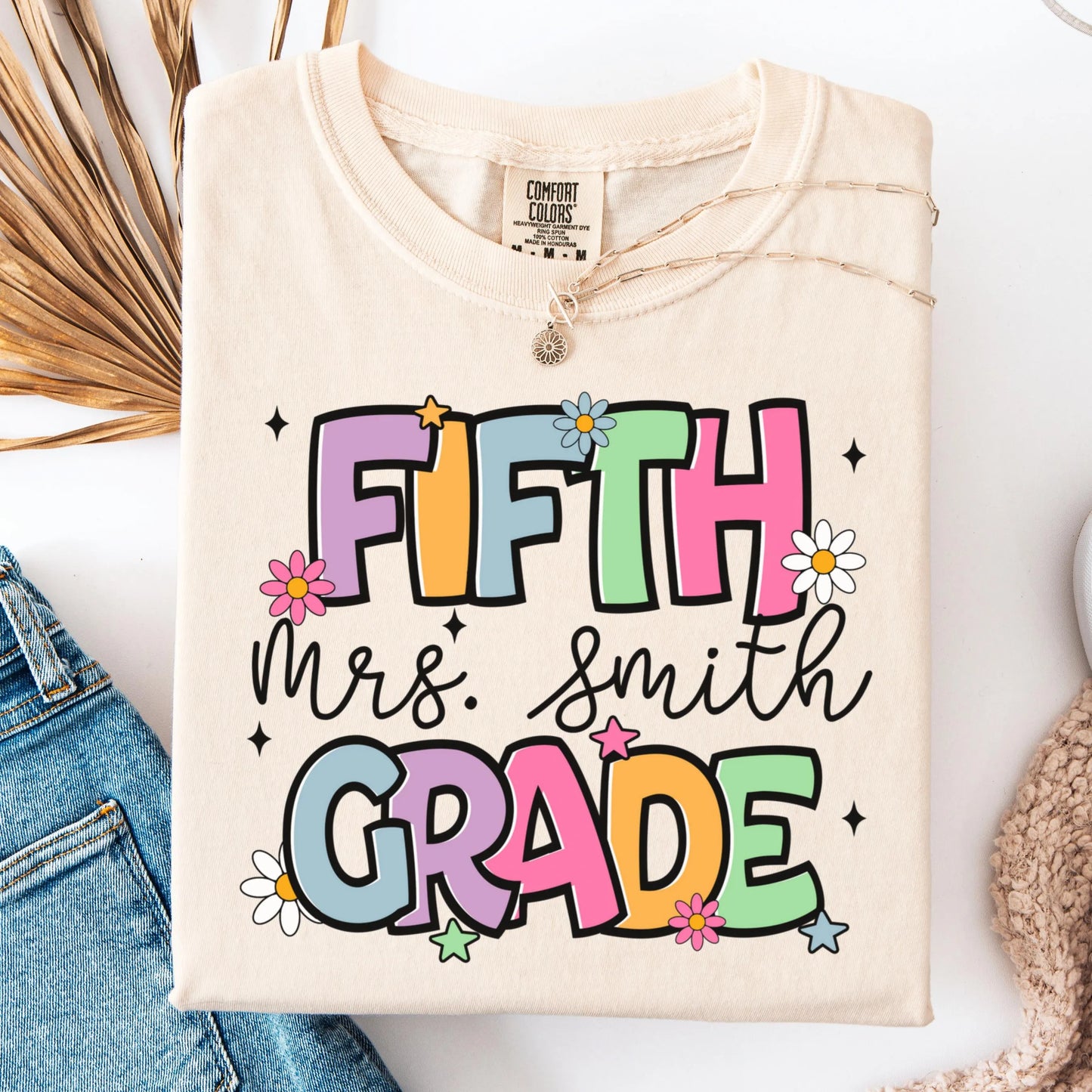 Comfort Colors Teacher Shirt, Fifth Grade Teacher Shirt, 5th Grade Teacher Shirt, 5th Grade Teacher Tee, Back to School Shirt, Teacher Tee