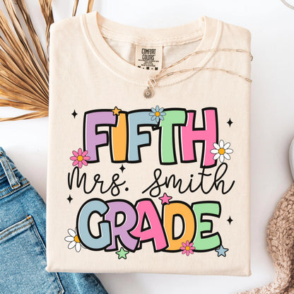 Comfort Colors Teacher Shirt, Fifth Grade Teacher Shirt, 5th Grade Teacher Shirt, 5th Grade Teacher Tee, Back to School Shirt, Teacher Tee