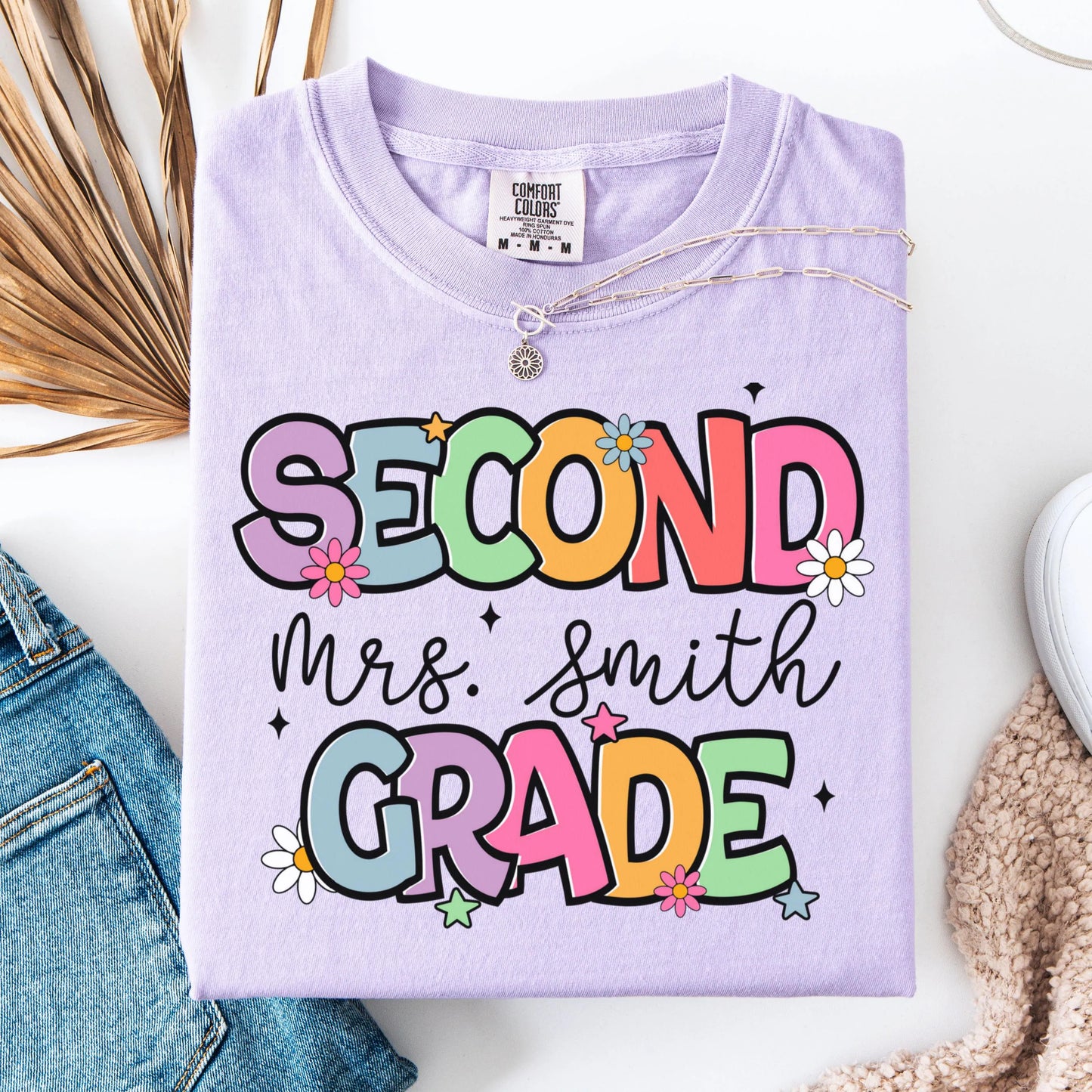 Comfort Colors Teacher Shirt, Second Grade Teacher Shirt, 2nd Grade Teacher Shirt, 2nd Grade Teacher Tee, Back to School Shirt, Teacher Tee