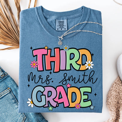 Comfort Colors Teacher Shirt, Third Grade Teacher Shirt, 3rd Grade Teacher Shirt, 3rd Grade Teacher Tee, Back to School Shirt, Teacher Tee