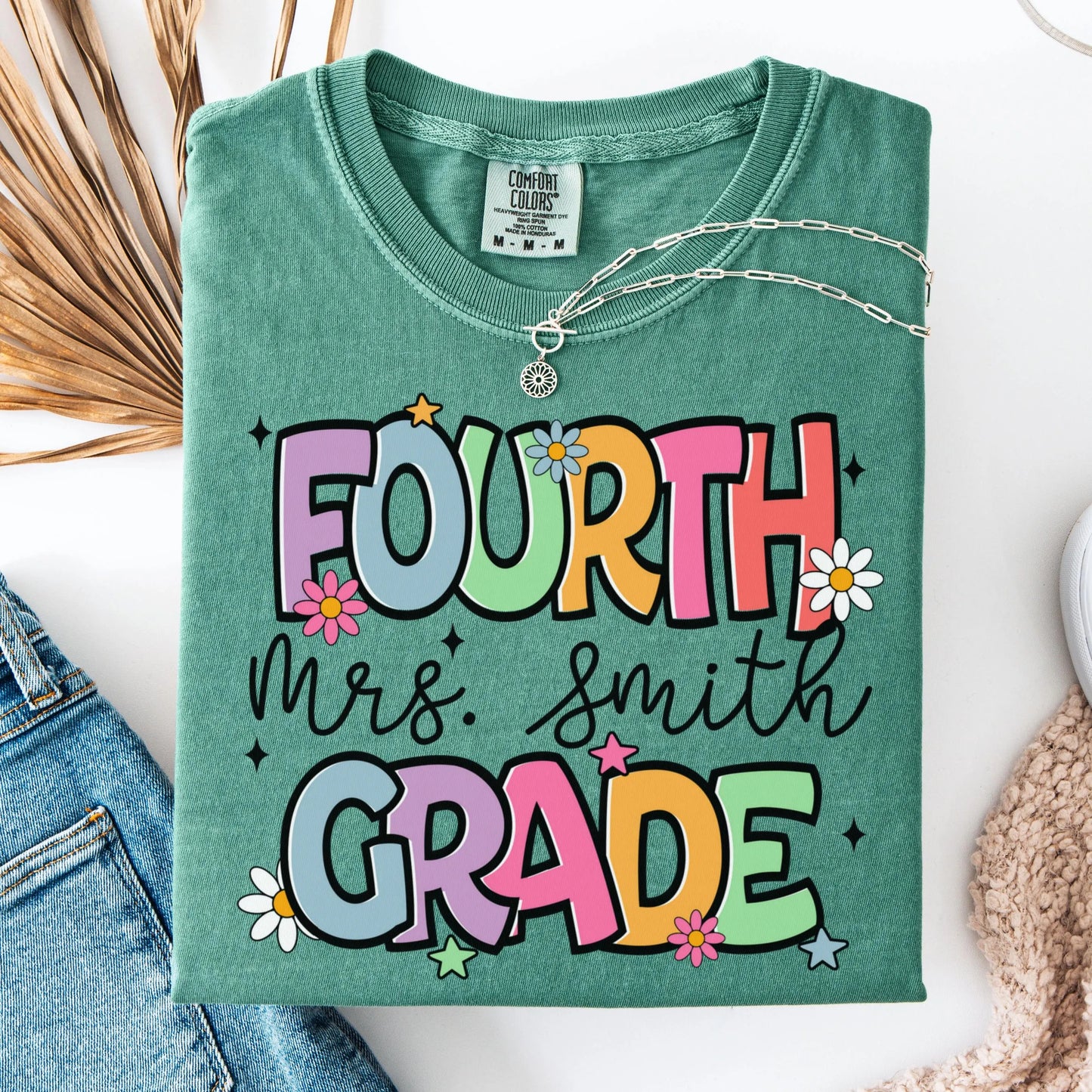 Comfort Colors Teacher Shirt, Fourth Grade Teacher Shirt, 4th Grade Teacher Shirt, Back to School Shirt, Custom Teacher Appreciation Tee
