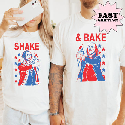 Comfort Colors 4th of July Shirt, USA Shirt, Fourth of July Shirt, Shake N Bake Shirts, Matching Couple Shirt, Funny President Shirts