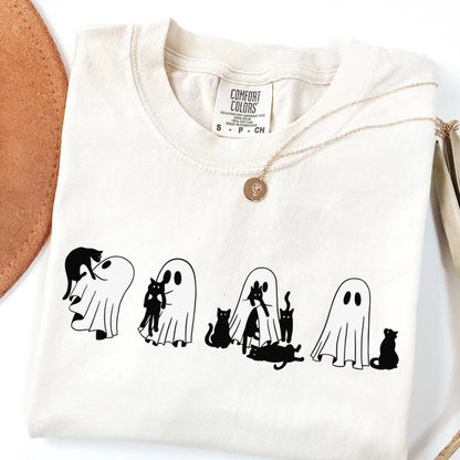 Ghost And Black Cat Comfort Colors Tee
