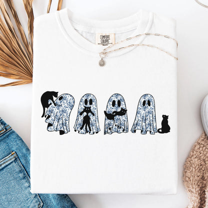 Floral Toile Ghost Comfort Colors Tee