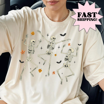 Dancing Skeleton Fall Comfort Colors Tee