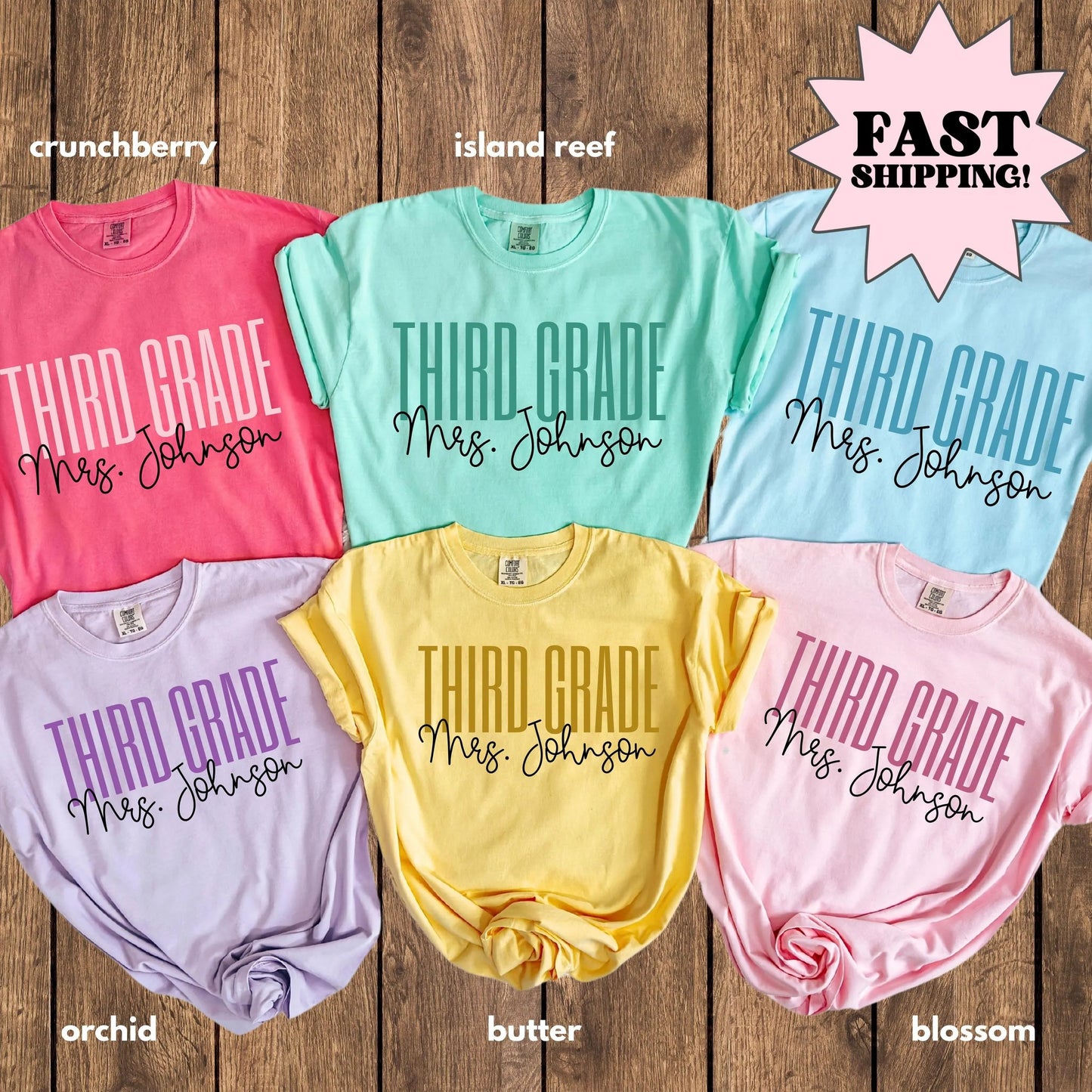 Comfort Colors Teacher Shirt, Third Grade Teacher Shirt, 3rd Grade Teacher Shirt, 3rd Grade Teacher Tee, Back to School Shirt, Teacher Tee