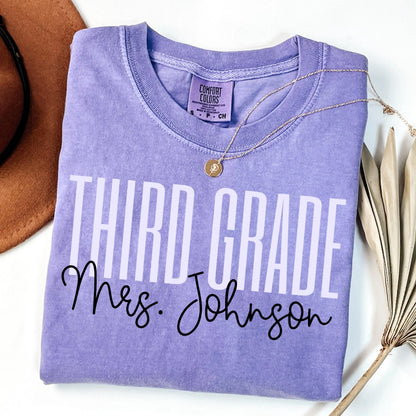 Comfort Colors Teacher Shirt, Third Grade Teacher Shirt, 3rd Grade Teacher Shirt, 3rd Grade Teacher Tee, Back to School Shirt, Teacher Tee