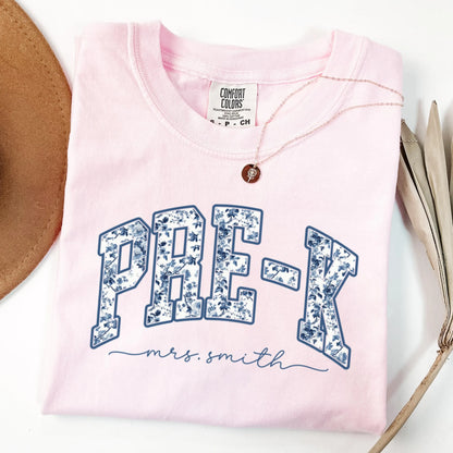 Comfort Colors Pre K Shirt, PreK Teacher Shirt, Back to School Teacher Tee, Teacher Appreciation Gift, New Elementary Teacher Shirt