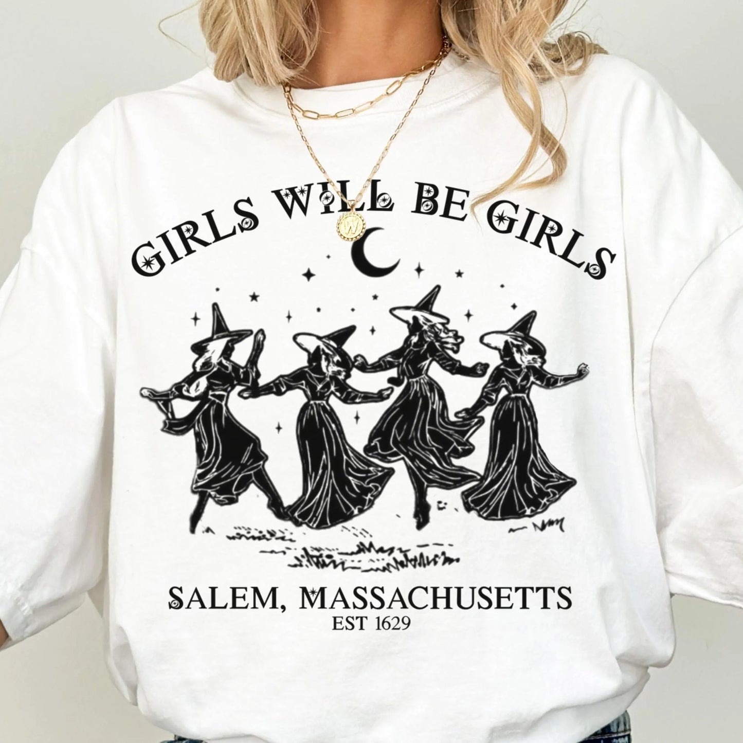 Salem Witch Girls Will Be Girls Comfort Colors Tee