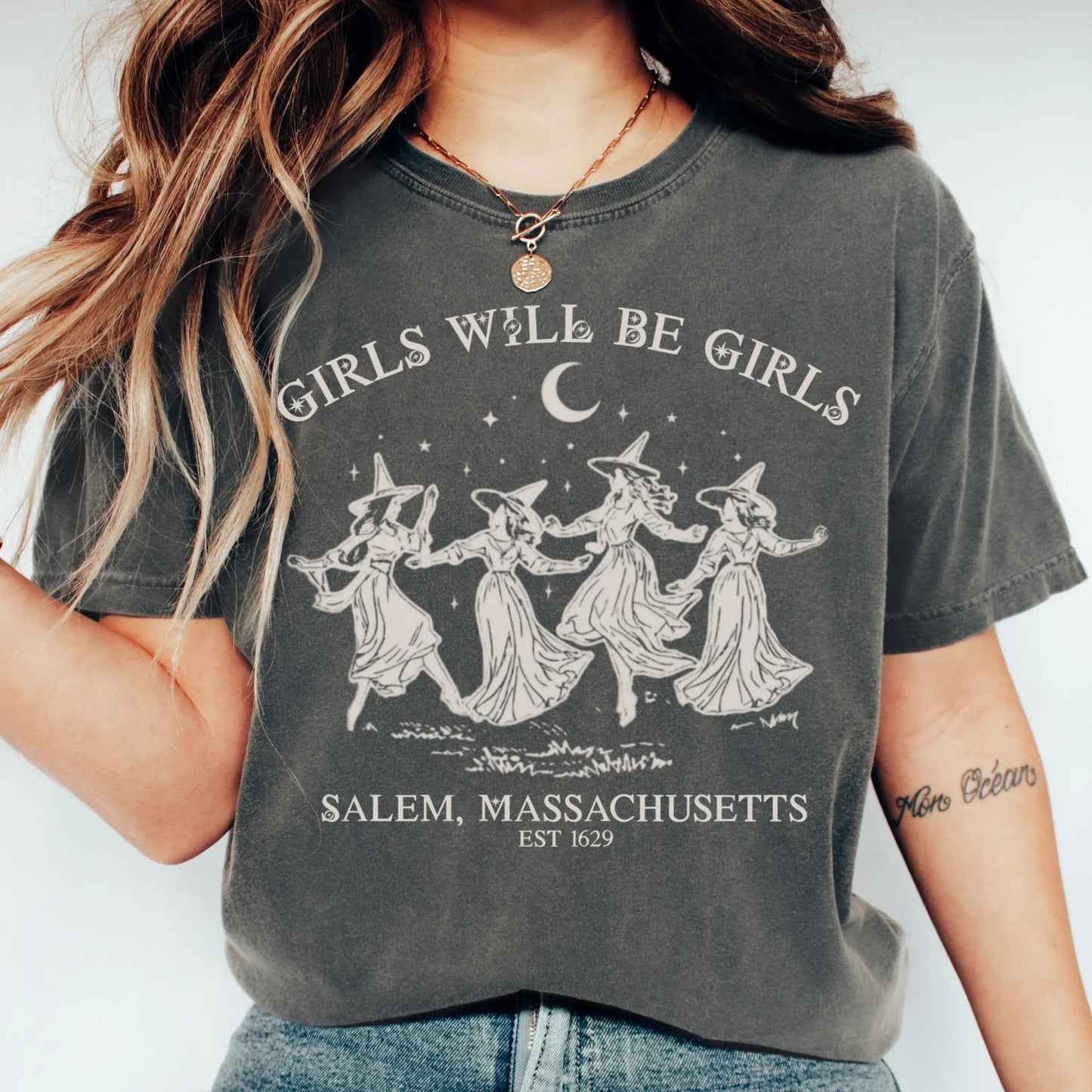 Salem Witch Girls Will Be Girls Comfort Colors Tee