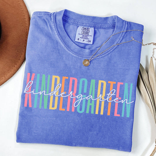 Comfort Colors Teacher Shirt, Kindergarten Teacher Shirt, Kindergarten Team Shirt, Back to School Shirt, Custom Teacher Appreciation Tee