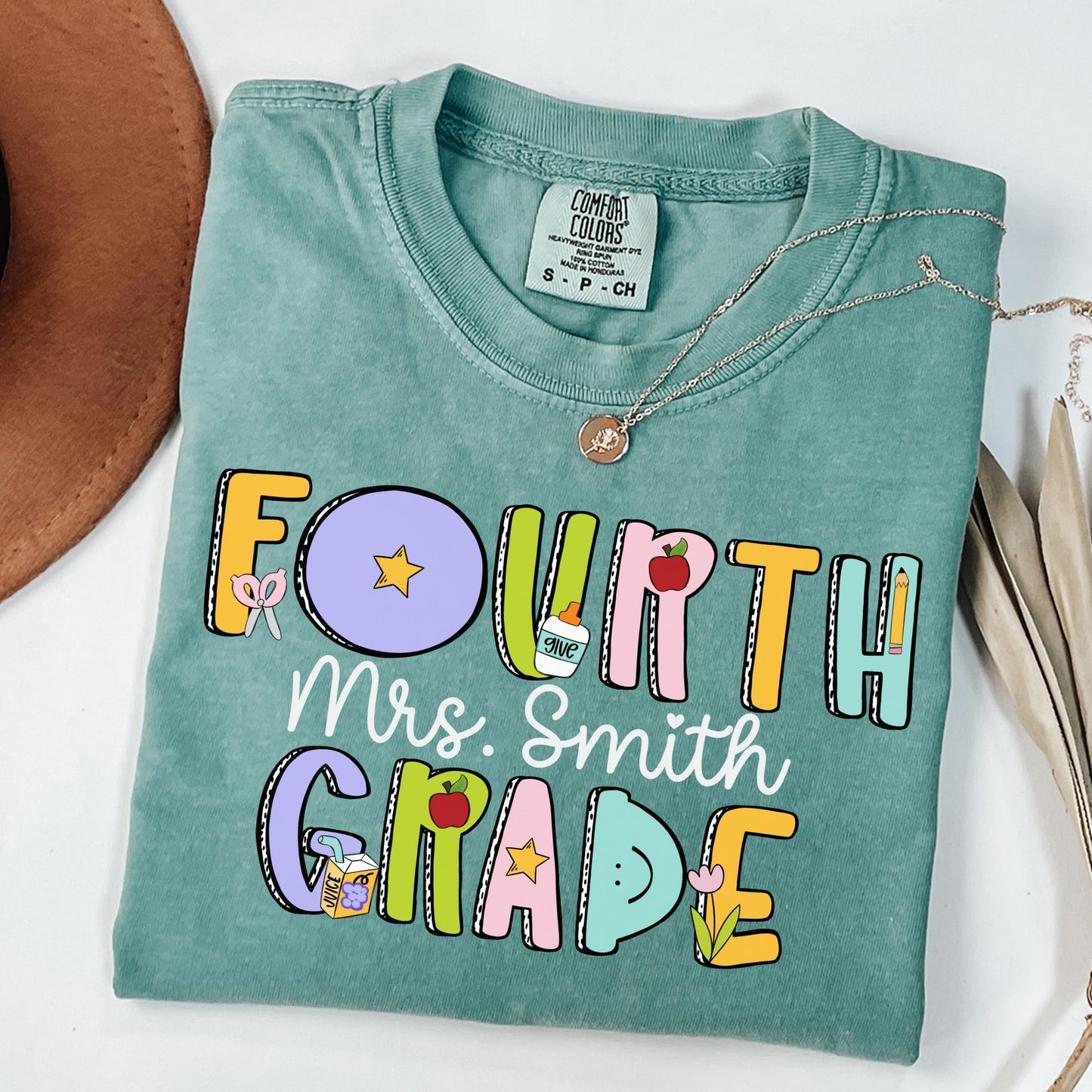 Comfort Colors Teacher Shirt, Fourth Grade Teacher Shirt, 4th Grade Teacher Shirt, Back to School Shirt, Custom Teacher Appreciation Tee