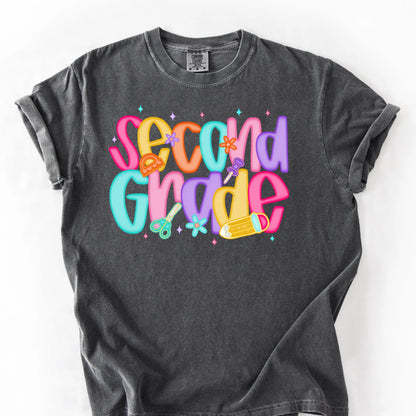Comfort Colors Teacher Shirt, Second Grade Teacher Shirt, 2nd Grade Teacher Shirt, 2nd Grade Teacher Tee, Back to School Shirt, Teacher Tee