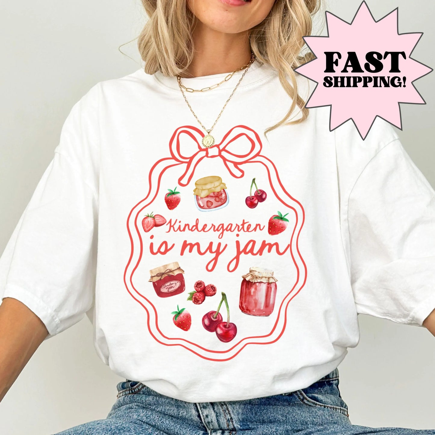 Comfort Colors Teacher Shirt, Kindergarten Teacher Shirt, Kinder Teacher Shirt, Pre K Teacher Tee, Back to School Shirt, Is My Jam Tee
