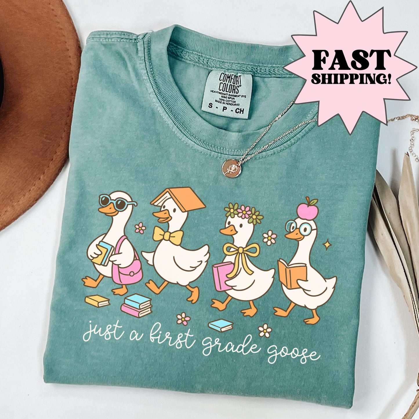 Comfort Colors Teacher Shirt, First Grade Teacher Shirt, Goose Shirt, 1st Grade Teacher Shirt, Back to School Shirt, Teacher Appreciation