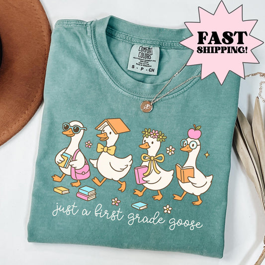 Comfort Colors Teacher Shirt, First Grade Teacher Shirt, Goose Shirt, 1st Grade Teacher Shirt, Back to School Shirt, Teacher Appreciation