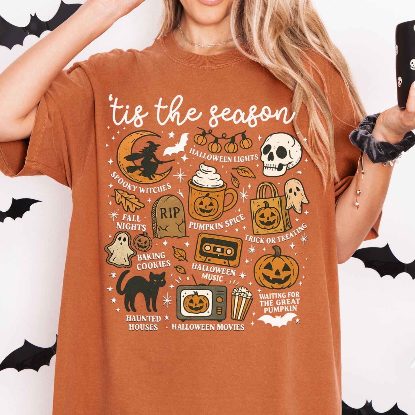 Cute Ghost Halloween Comfort Colors Tee