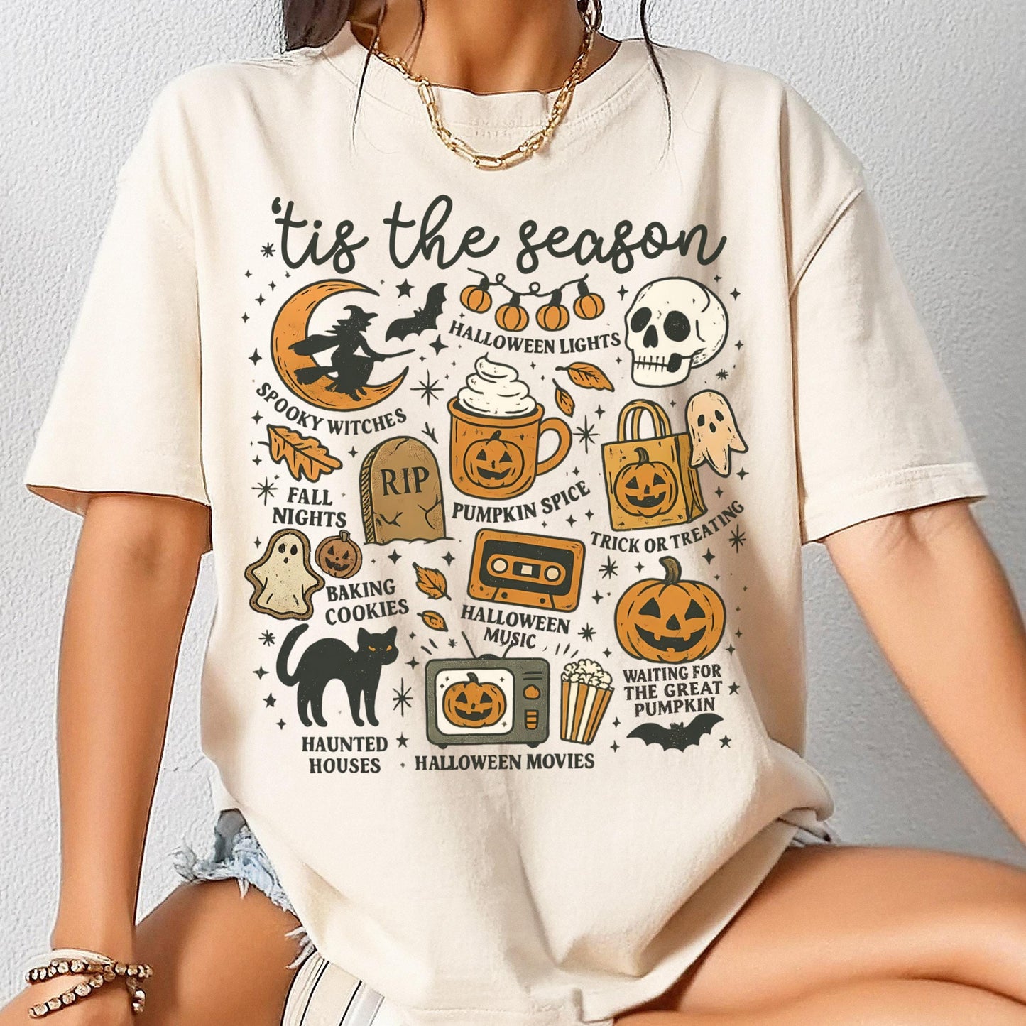 Cute Ghost Halloween Comfort Colors Tee