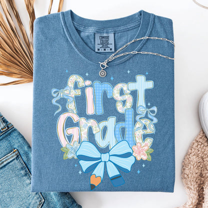 Comfort Colors Lehrer-Shirt, Lehrer-Shirt für die erste Klasse, Lehrer-Shirt 1. Klasse, T-Shirt für Lehrer 1. Klasse, Einschulungs-Shirt, Lehrer-T-Shirt