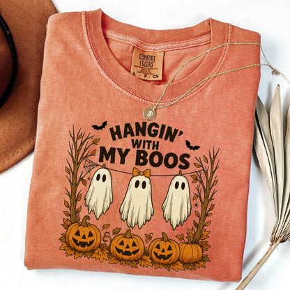 Hanging With My Boos Ghost Comfort Colors Tee