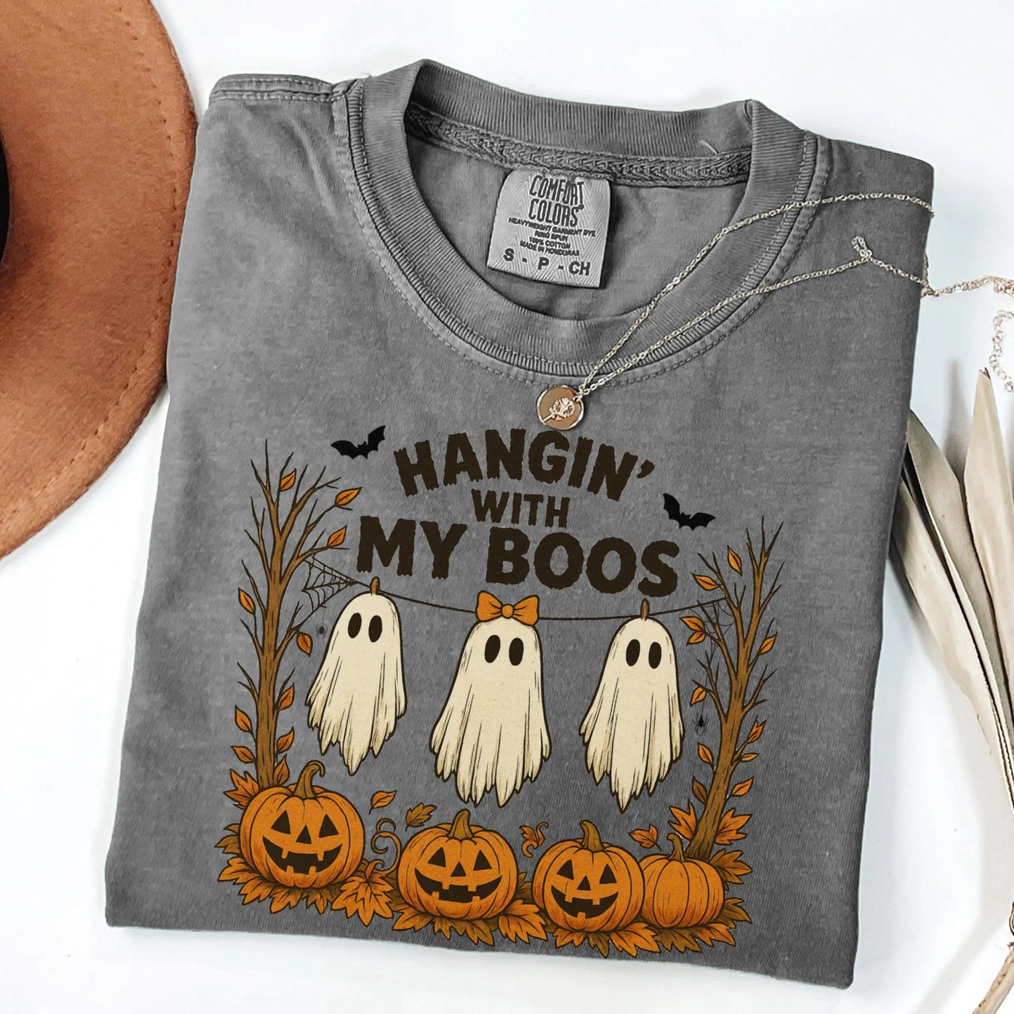 Hanging With My Boos Ghost Comfort Colors Tee