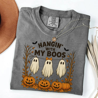 Hanging With My Boos Ghost Comfort Colors Tee