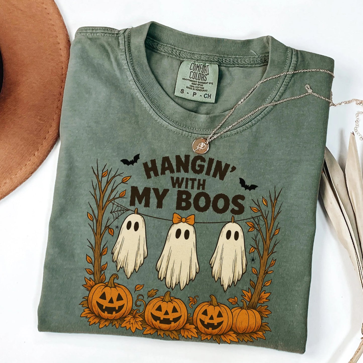 Hanging With My Boos Ghost Comfort Colors Tee