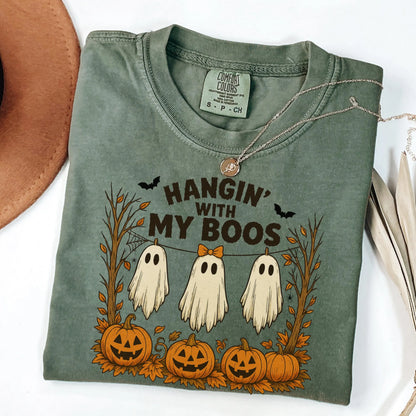 Hanging With My Boos Ghost Comfort Colors Tee