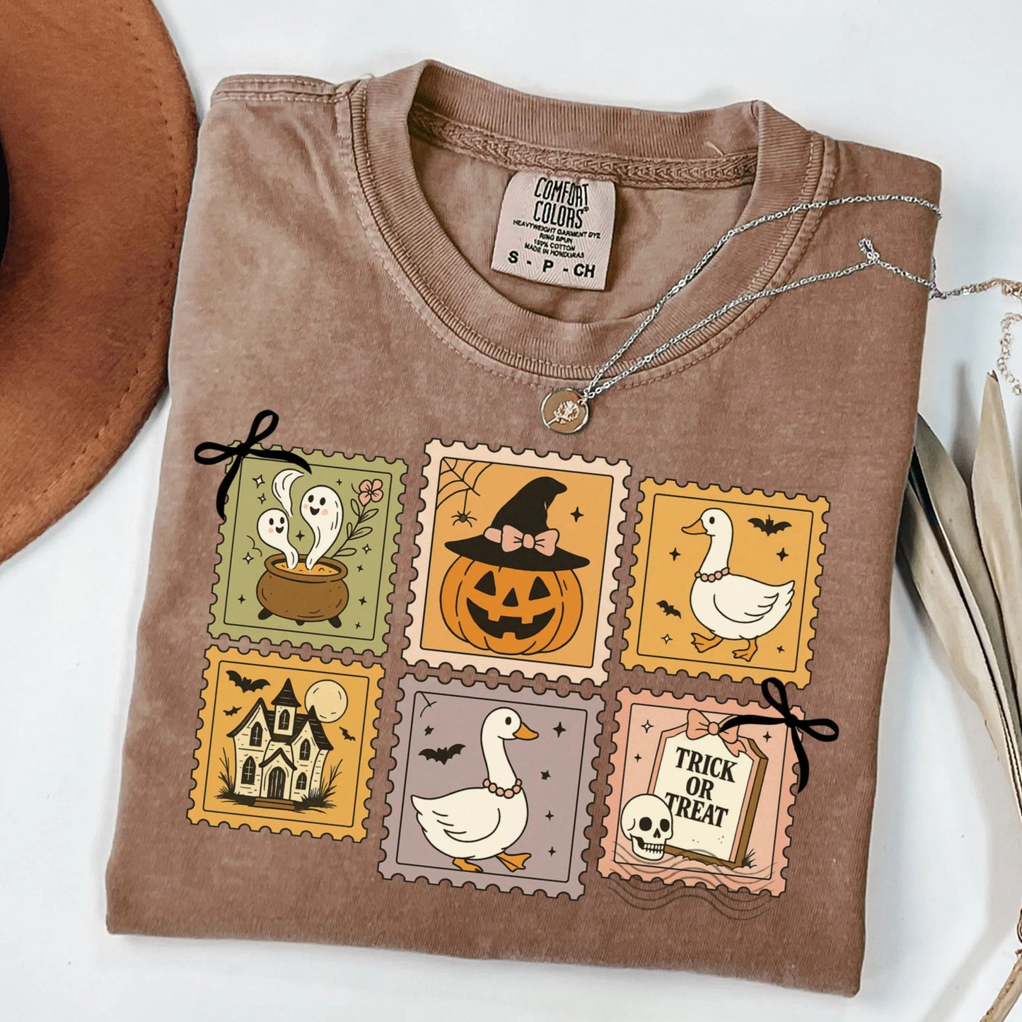 Vintage Halloween Stamp Comfort Colors Tee
