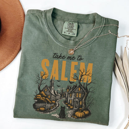 Take Me To Salem Comfort Colors Halloween Tee