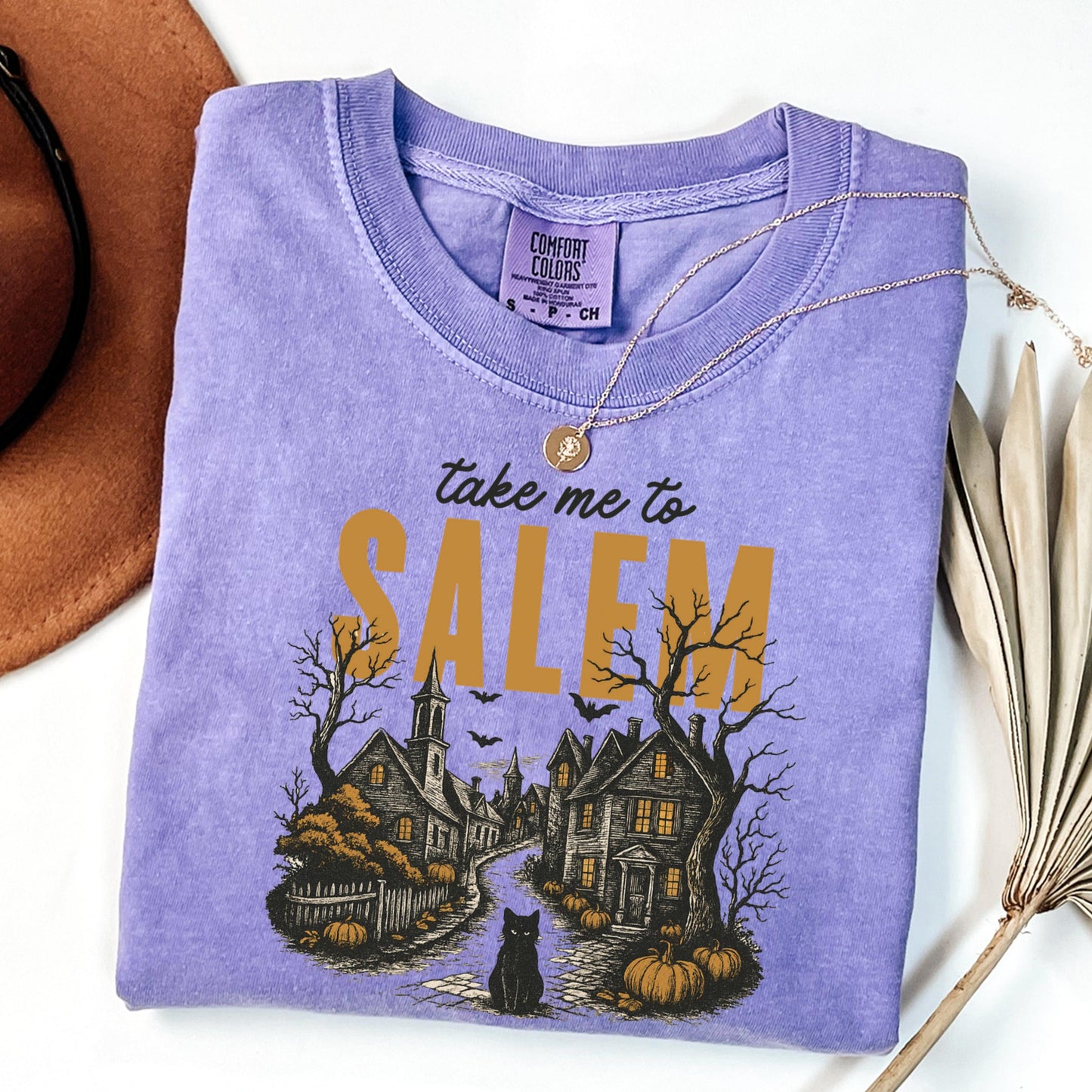 Take Me To Salem Comfort Colors Halloween Tee