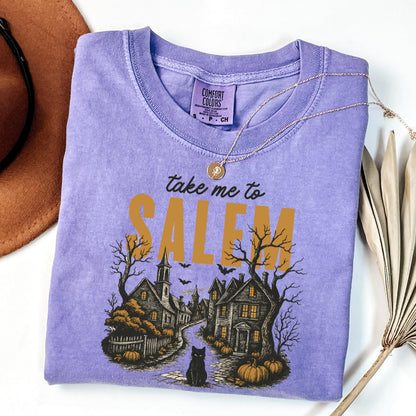 Take Me To Salem Comfort Colors Halloween Tee