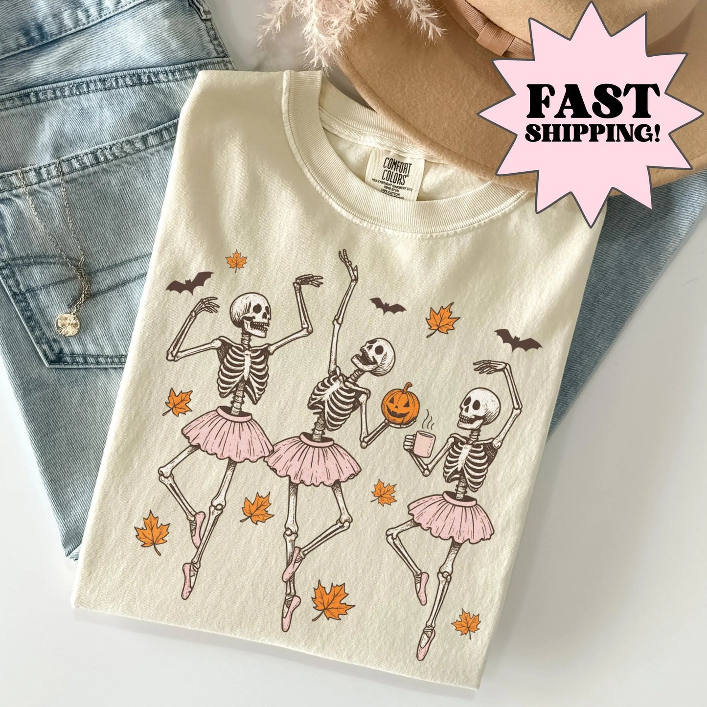 Ballerina Skeletons Comfort Colors Tee