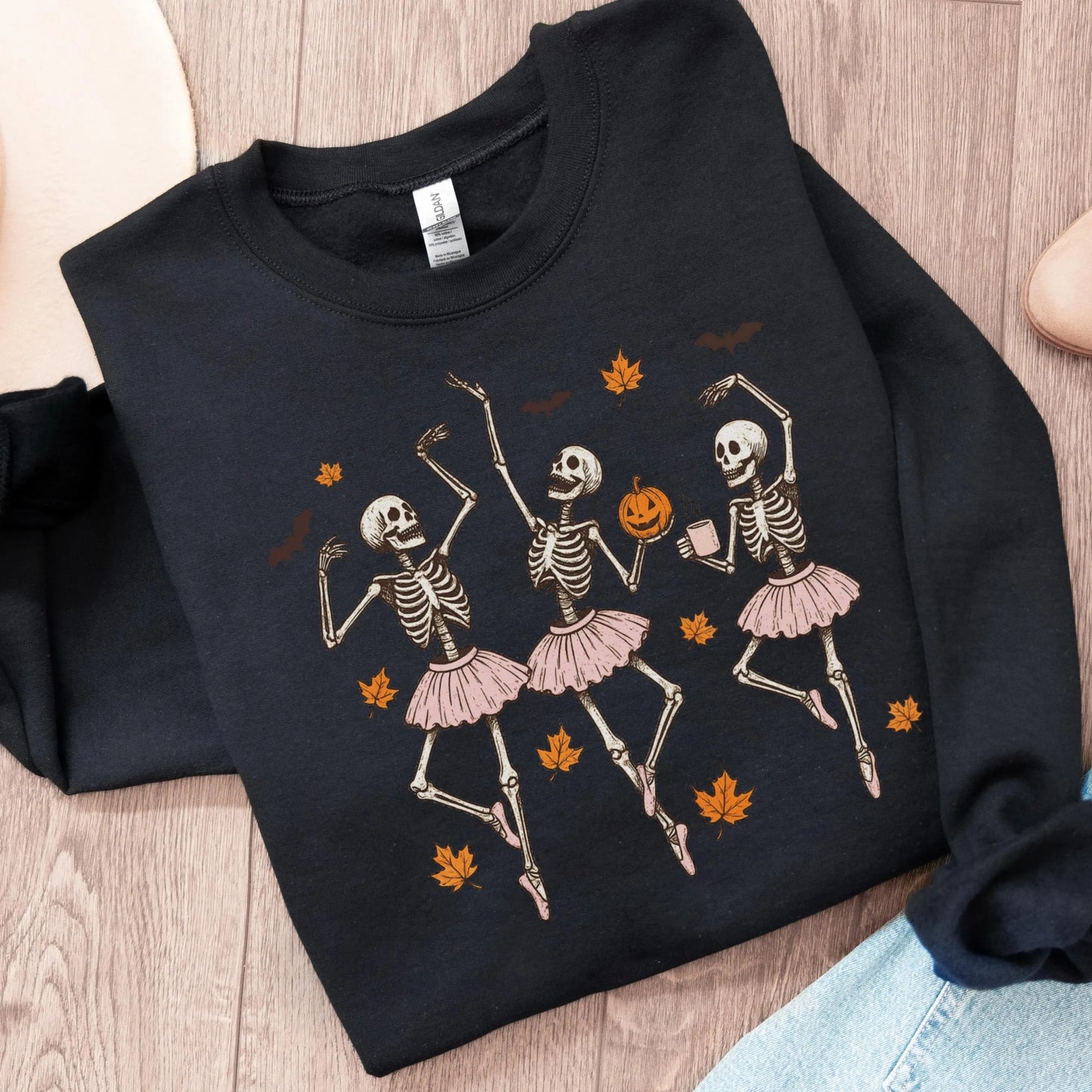 Ballerina Skeletons Gildan Sweatshirt