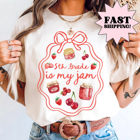 Comfort Colors Teacher Shirt, Fifth Grade Teacher Shirt, 5th Grade Teacher Shirt, 5th Grade Teacher Tee, Back to School Shirt, Is My Jam