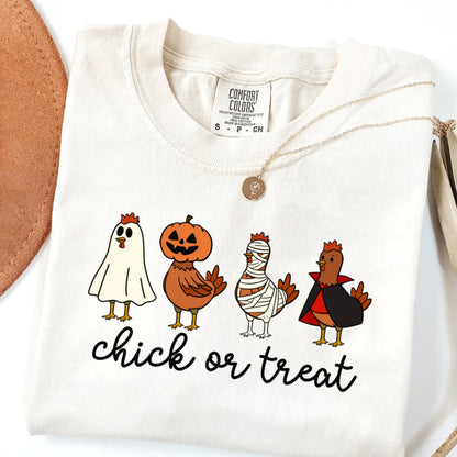Spooky Chicken Halloween Comfort Colors Tee