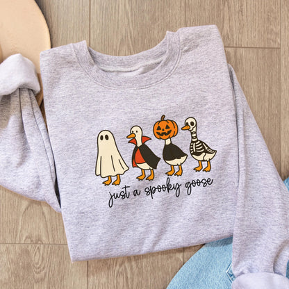 Silly Spooky Goose Halloween Sweatshirt
