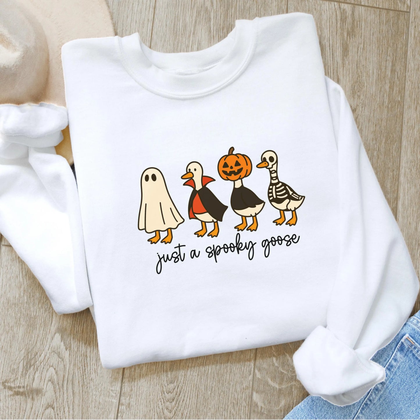 Silly Spooky Goose Halloween Sweatshirt