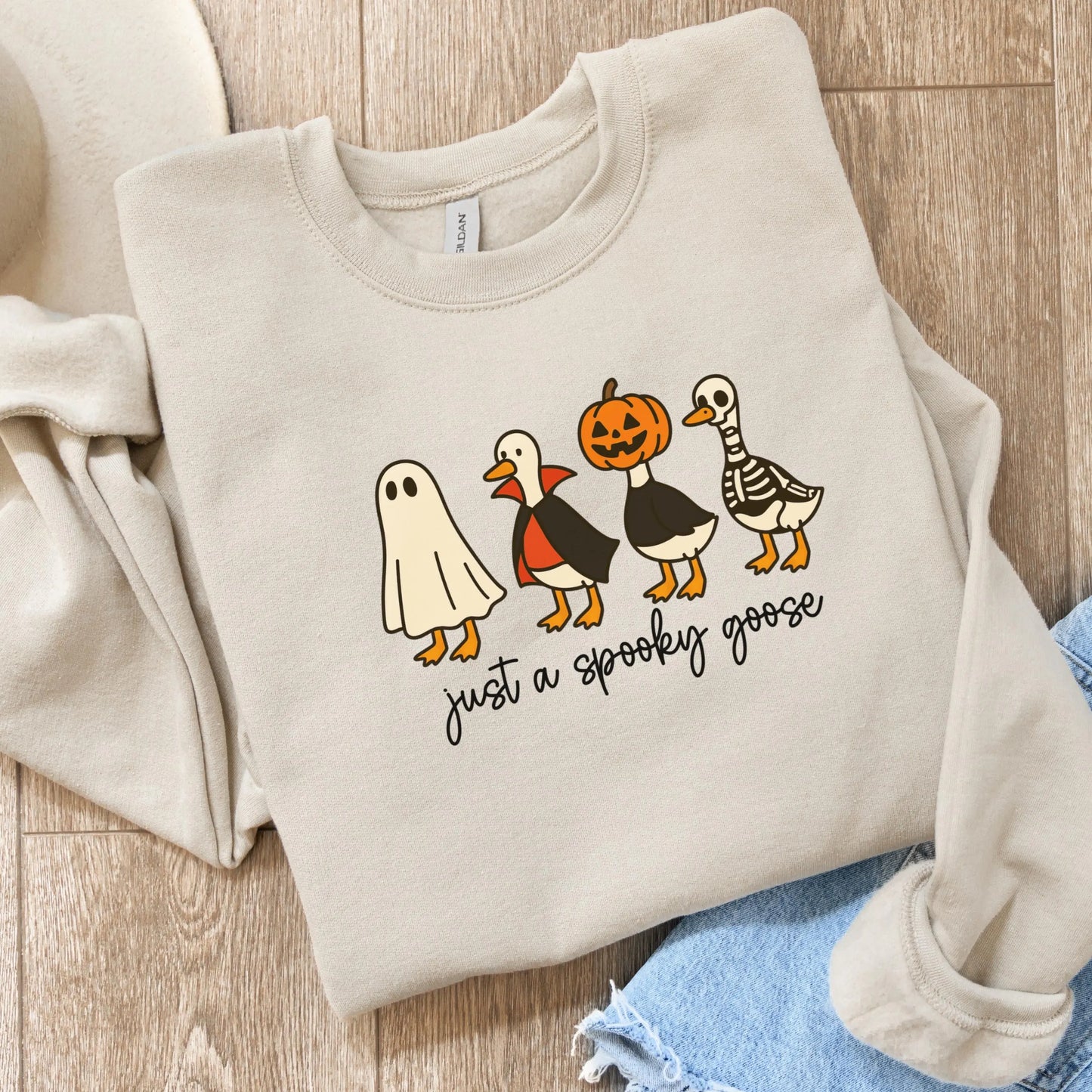 Silly Spooky Goose Halloween Sweatshirt